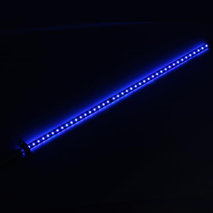 Amazon | オートバイ用 旗棒黒 LED ブルー 発光 フラッグポール 900mm